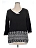 R.Q.T 100% Cotton Black Pullover Sweater Size 1X - photo 1