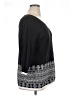 R.Q.T 100% Cotton Black Pullover Sweater Size 1X - photo 4
