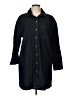 Old Navy 100% Cotton Black 3/4 Sleeve Button-Down Shirt Size L - photo 1