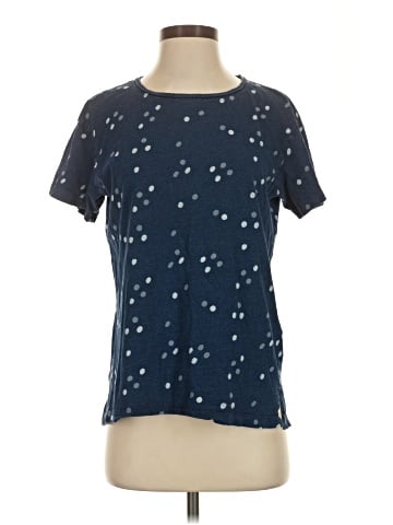 Madewell Softfade Cotton Oversized Tee in Indigo Dot (view 1)