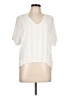 XCVI 100% Rayon Ivory Short Sleeve Blouse Size L - photo 1