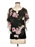 Naif Black Short Sleeve Blouse Size M - photo 1