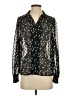 Topshop Floral Black Long Sleeve Blouse Size 4 - photo 1
