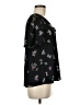 EMALINE Black Short Sleeve Blouse Size M - photo 4