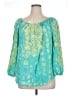 Sigrid Olsen 100% Silk Teal 3/4 Sleeve Silk Top Size XL - photo 1