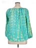 Sigrid Olsen 100% Silk Teal 3/4 Sleeve Silk Top Size XL - photo 2