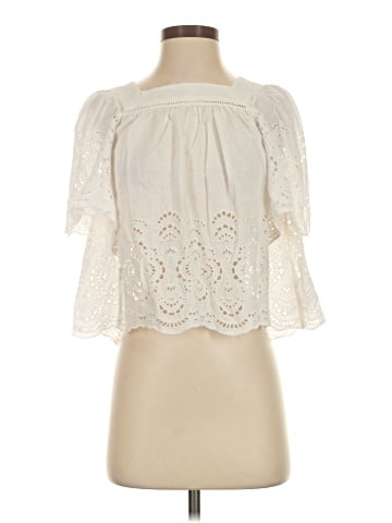 Madewell Eyelet Flutter-Sleeve Top (view 1)