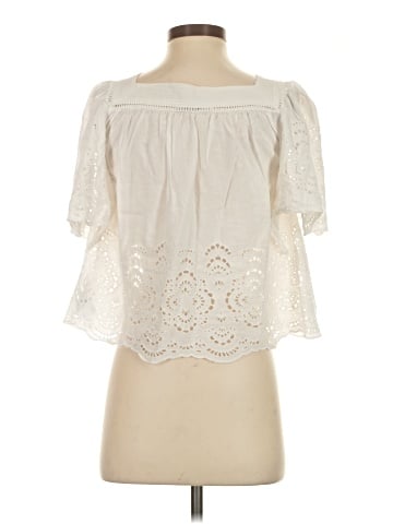 Madewell Eyelet Flutter-Sleeve Top (view 2)