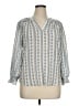 Chenault 100% Polyester Blue 3/4 Sleeve Blouse Size XL - photo 1