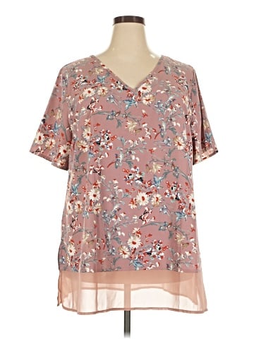 BLOOMCHIC Short Sleeve Blouse (view 1)
