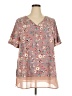 BLOOMCHIC Brown Short Sleeve Blouse Size 18 - 20 - photo 1