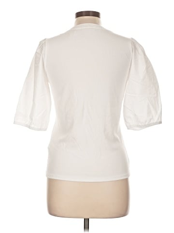 Madewell Puff-Sleeve Henley Knit Top (view 2)