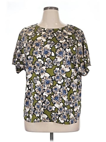 Anne Klein Short Sleeve Blouse (view 1)