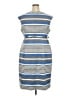 Calvin Klein Stripes Blue Casual Dress Size 18W - photo 2