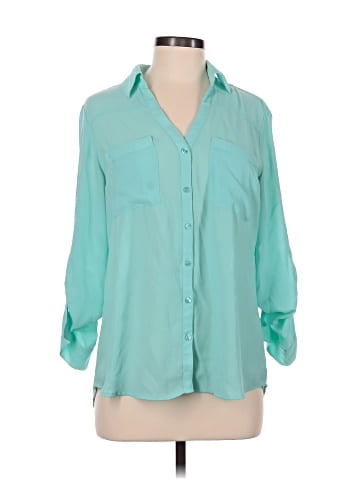 Express 3/4 Sleeve Button-Down Shirt (view 1)