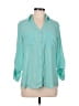 Express Teal 3/4 Sleeve Button-Down Shirt Size M - photo 1