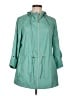 Jones New York 100% Polyester Teal Raincoat Size L - photo 1