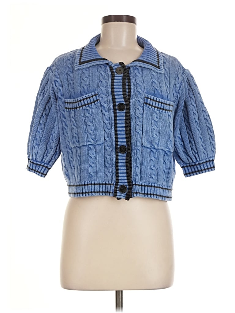 Pre-owned Whiteroom+cactus Cardigan Sweater In Blue