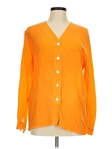 Clothes (real) Saks Fifth Avenue Long Sleeve Silk Top (view 1)