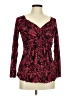 Cato 100% Polyester Burgundy Long Sleeve Blouse Size M - photo 1