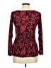 Cato 100% Polyester Burgundy Long Sleeve Blouse Size M - photo 2