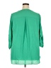 Chaus 100% Polyester Green 3/4 Sleeve Blouse Size 2X - photo 2