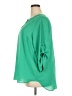 Chaus 100% Polyester Green 3/4 Sleeve Blouse Size 2X - photo 5