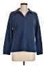 L.L.Bean 100% Pima Cotton Blue Long Sleeve Blouse Size M - photo 1