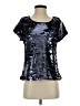 Leifsdottir 100% Polyester Silver Short Sleeve Top Size S - photo 1