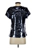 Leifsdottir 100% Polyester Silver Short Sleeve Top Size S - photo 2