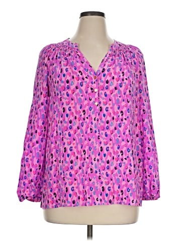 Lilly Pulitzer Long Sleeve Silk Top (view 1)