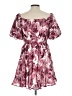Francesca's 100% Polyester Floral Pink Cocktail Dress Size L - photo 2
