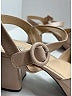 Prada 100% Patent Leather Pink Tan Sandals Size EU 37 (estimated) - photo 3