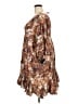 AaKaa 100% Polyester Print Brown Casual Dress Size 2X - photo 5