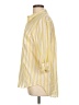 Primark Stripes Yellow 3/4 Sleeve Button-Down Shirt Size 10 - photo 5