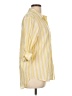Primark Stripes Yellow 3/4 Sleeve Button-Down Shirt Size 10 - photo 4