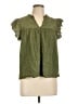 Daniel Rainn 100% Cotton Green Short Sleeve Blouse Size L - photo 1