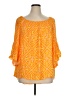 Cato 100% Rayon Orange 3/4 Sleeve Blouse Size XL - photo 1