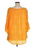 Cato 100% Rayon Orange 3/4 Sleeve Blouse Size XL - photo 2