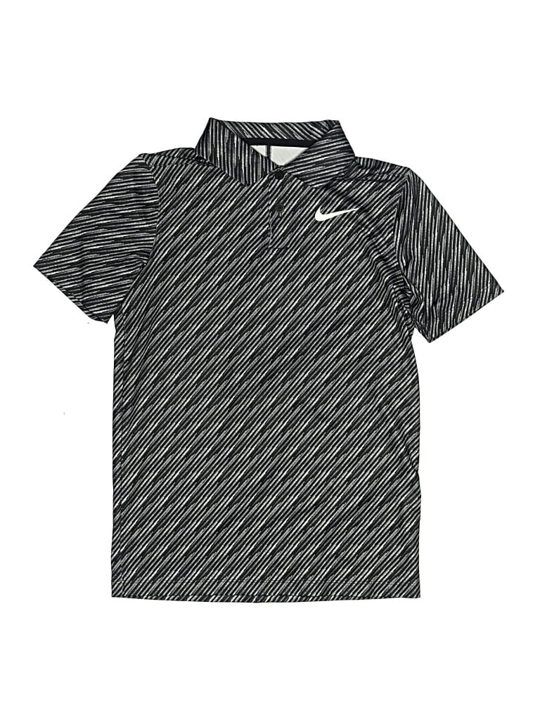 Pre-owned Nike Kids' Short Sleeve Polo Shirt In Silver