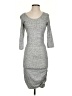 Express Solid Gray Casual Dress Size XS - photo 1