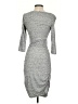 Express Solid Gray Casual Dress Size XS - photo 2