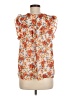 Eri + Ali 100% Polyester Orange Sleeveless Blouse Size M - photo 2