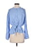 Habitual Blue Long Sleeve Blouse Size Sm (1) - photo 1