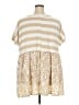 Lovely J Tan Short Sleeve Top Size 3XL - photo 2