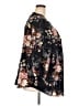 BLOOMCHIC 100% Polyester Floral Black 3/4 Sleeve Blouse Size 26 - photo 4