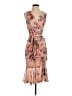 Eliza J 100% Polyester Floral Tan Cocktail Dress Size 2 - photo 1