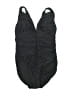 Miraclesuit Solid Black One Piece Swimsuit Size 10 - photo 1