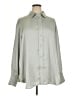 H&M 100% Polyester Solid Gray Long Sleeve Blouse Size XL - photo 1