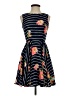 Maison Jules 100% Polyester Print Black Cocktail Dress Size XS - photo 1